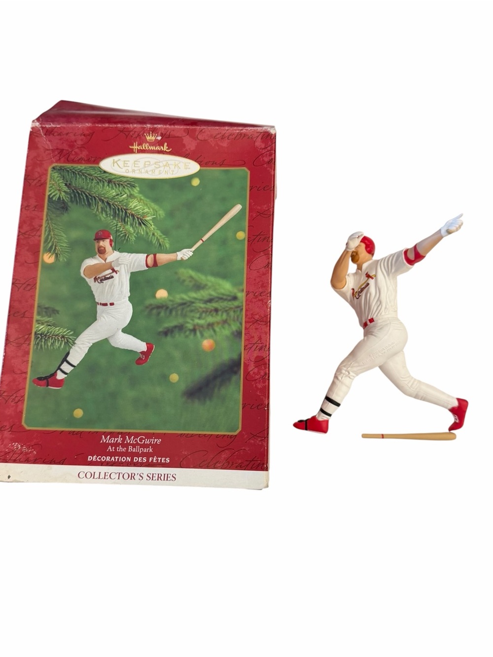 Hallmark Keepsake Ornament Mark McGwire Ballpark Cardinals Baseball Distressed